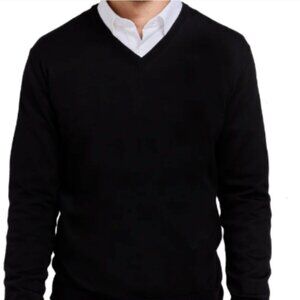 Jos. A. Bank Tailored Fit V-Neck Pima Cotton Sweater - colour: Black